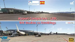 FS2020 - LEBL Barcelona Airport Overview Comparison MKStudios vs SimWings version