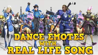 ❤ ALL 2017 DANCE EMOTES WITH SONGS THAT SYNCED (Mostly) | Overwatch: Anniversary ❤