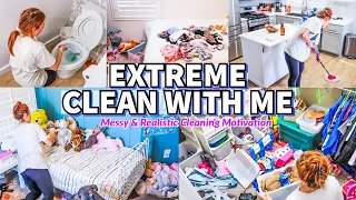 EXTREME SPEED CLEAN WITH ME | MESSY CLEANING MOTIVATION 2022 | EVERYDAY MOM LIFE CLEANING