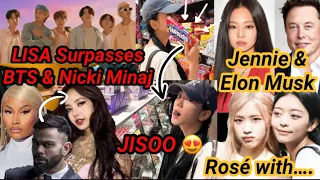 Blackpink Lisa After Virat | Lisa Surpasses BTS Dynamite | Jisoo Flower | Jennie Solo | Rosé threads