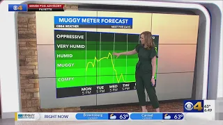 A warm, humid Monday; midweek rain and storms