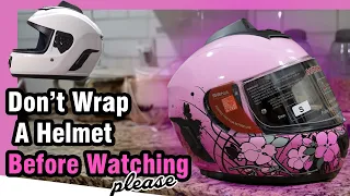 How I Vinyl Wrap Motorcycle Helmets (tips, tricks, 3m knifeless finishing tape, primer 94)