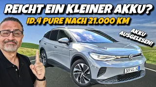 VW ID.4 Pure (52 kWh) Reale Reichweite im Winter nach 21.000 Km! Erfahrungsbericht.