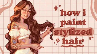 HOW TO DRAW STYLIZED HAIR ✏️ drawing tutorial | how i paint hair in Procreate ✨