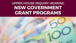 Public hearing - Public Accountability Committee - NSW Government grant programs - 30 September 2021