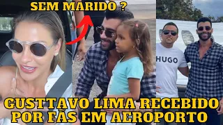 Gusttavo Lima com fãs no Aeroporto e Andressa Suita VIAJA sem o marido para Miami