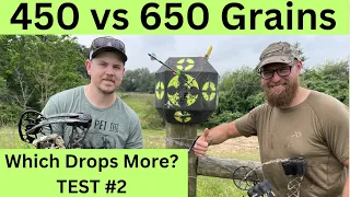 650 vs 450 grain TEST #2 - 40 Yard Trajectory