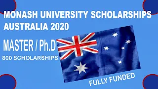 How to apply for Monash University Scholarship | Australia | Fully Funded | Masters and Ph.D.