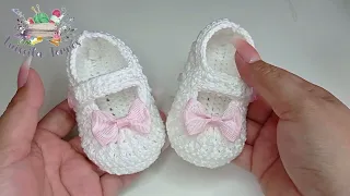 COMO HACER UN ZAPATITO A CROCHET DE UNA FORMA DIFERENTE PASO A PASO -TEJIDO FÁCIL PARA PRINCIPIANTES