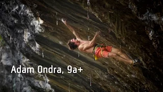 Adam Ondra trying 9a+ project in Massone