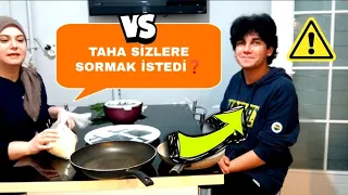 TAHA SİZLERE NE SORDU⁉️ANNESİNE GİTTİ🐟GÜZEL BİR AKŞAM YEMEGİ HAZIRLADIK❓KARI KOCA MUTFAKDAYIZ⁉️