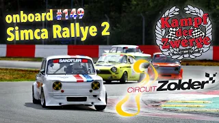 Kampf der Zwerge - Simca Rallye 2 - Onboard Zolder Historic Grand Prix 2023 Race 2