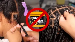 How to: Knotless Braids using NO GEL/ PRODUCTS | My honest opinion