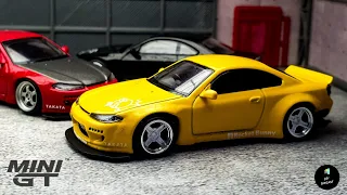 Nissan Silvia S15 Rocket Bunny Bronze Yellow by Mini GT | UNBOXING and REVIEW