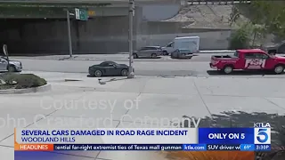 Woodlands Hills road-rage incident captured on video