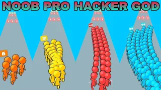 NOOB VS PRO VS HACKER VS GOD  in  Runner Pusher