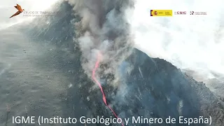 Lluvia piroclástica de la erupción y alcance de la colada,Cumbre Vieja, La Palma.(25/9/21) IGME-CSIC