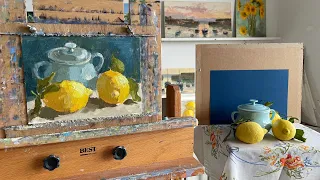 Lemons & French Pot Still Life Painting Demonstration