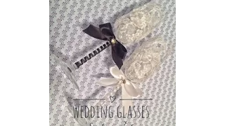 WEDDING GLASSES DIY | СВАДЕБНЫЕ БОКАЛЫ СВОИМИ РУКАМИ