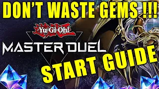 HOW TO: YUGIOH MASTER DUELS - DO THIS BEFORE WASTING GEMS ! FREE TO PLAY / START GUIDE - URGENT