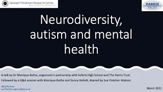 Neurodiversity, autism and mental health