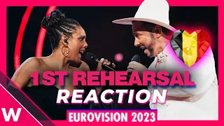 🇧🇪 Belgium First Rehearsal (REACTION) Gustaph "Because of You" @ Eurovision 2023