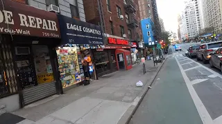 ⁴ᴷ⁶⁰ Cycling NYC State of Emergency (Narrated) : East Village to Queens via 1st Ave (April 22, 2020)