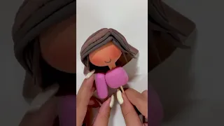 Making DOLL Using Clay 😱 #shorts