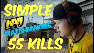 s1mple solo MM on Cache | 55 KILLS & AMAZING COMEBACK | 2016.12.19.