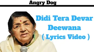 Lata Mangeshkar - Didi Tera Devar Deewana | Hum Aapke Hain Kon | Lyrics Video | Angry Dog