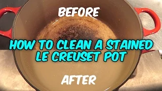 How To Clean A Stained Le Creuset Pot With Bleach And Water