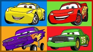 Мультик. Тачки 3. Раскраска. Учим цвета. Cars 3. Learn Colors.