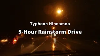 ASMR Highway Driving in Heavy Rain at Night (No Talking, No Music) - Korea