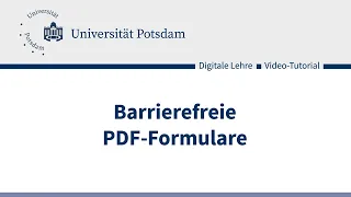 Erstellung barrierefreier PDF-Formulare