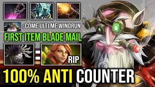 100% Anti Hard Counter First Item Blade Mail Unlimited Knockback Max Attack Range Sniper Dota 2