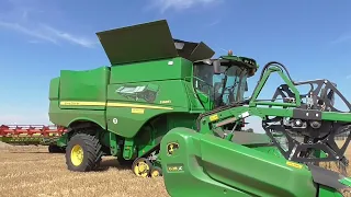 ŻNIWA 2022 w GR. Świdlińscy z CLAAS, JOHN DEERE ,FENDT 🌾Zbiór pszenicy 🌾