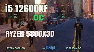 Ryzen 5800x3d vs i5 12600k oc in 2024