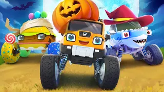 Shark Truck, Monster Truck, Ice Cream Truck | Halloween | Kids Cartoon | BabyBus - Cars World