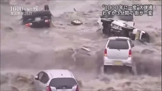 NNN Reporter Films Ground Level View of Tsunami in Tagajo, March 11, 2011