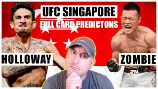 UFC Singapore: Holloway vs. Korean Zombie FULL CARD Predictions and Bets