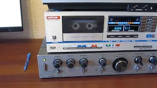 Демонстрация воспроизведения аудиокассеты на магнитофоне Морион 101-1 Стерео