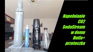 Jak napełnić SodaStream ? Nabijanie butli CO2 z przetoczka SodaStream Krok po korku Cena