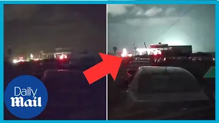 Dashcam footage: moment second earthquake hits Turkey (6.4 magnitude)