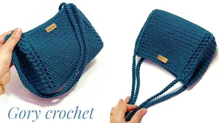 كروشيه شنطه سهله وبسيطه للمبتدئين Crochet bag/tas rajutan/Bolsa de ganchillo/Сумка крючком