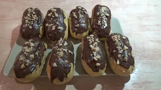 Շոկոլադապատ էկլեր  Эклеры с шоколадной глазурью  Chocolate Eclairs Recipe