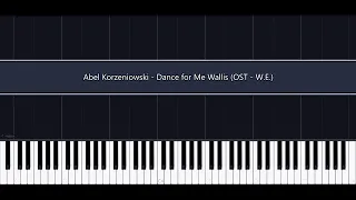 Abel Korzeniowski - Dance for Me Wallis // Piano Cover (OST - W.E.) // Synthesia+MIDI