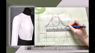 FiFi Style : How To Draft Basic Bodice Pattern - Sleeve Drafting Tutorial