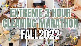 OVER 3 HOURS OF WHOLE HOUSE FALL CLEANING MOTIVATION | EXTREME CLEAN WITH ME MARATHON 2022