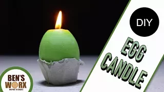 DIY EGG CANDLE  **CANDLE MAKING**