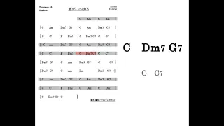 8番 シャドウズカラオケ 春がいっぱい SPRING IS NEARLY HERE デモ演奏バージョン コード譜付き (DTM 打込み音源) with chord notation